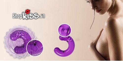 Dụng cụ mát xa nhũ hoa mini silicon rung mạnh kích thích nữ