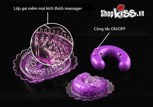 Dụng cụ mát xa nhũ hoa mini silicon rung mạnh kích thích nữ