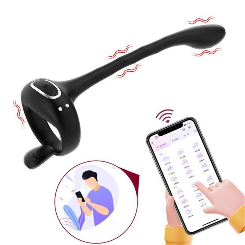 Vòng Đeo Dương Vật Kích Thích Hậu Môn 9 Chế Độ Rung Hot