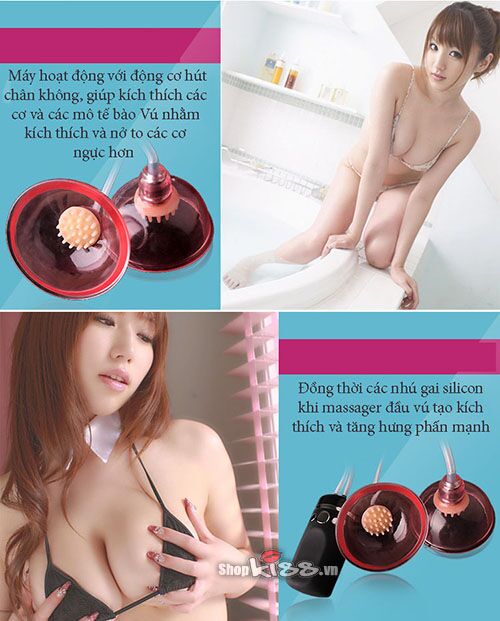 Máy mát xa nhũ hoa tăng vòng 1 săn chắc rung mạnh