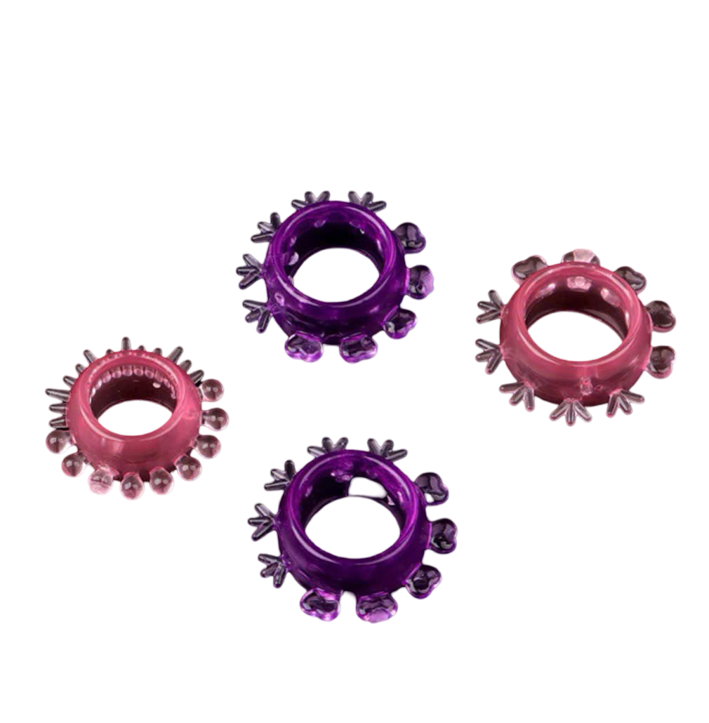 Vòng Deo Dương Vật Silicon Mềm Mại Kích Thích - Hộp 4 Cái