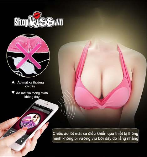 Áo lót mát xa ngực Breast I Smart silicon cao cấp rung mạnh