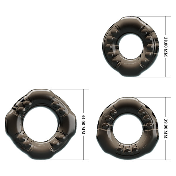 Bộ 3 vòng đeo Yvonne Getlock Cockring Baile chống xuất tinh sớm tăng khoái cảm