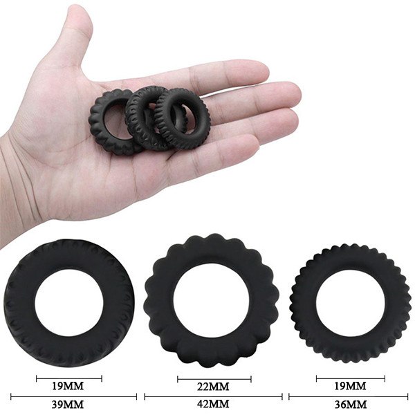 Bộ 3 Vòng Titan Dương Vật Sang Trọng Tăng Cường Thời Gian