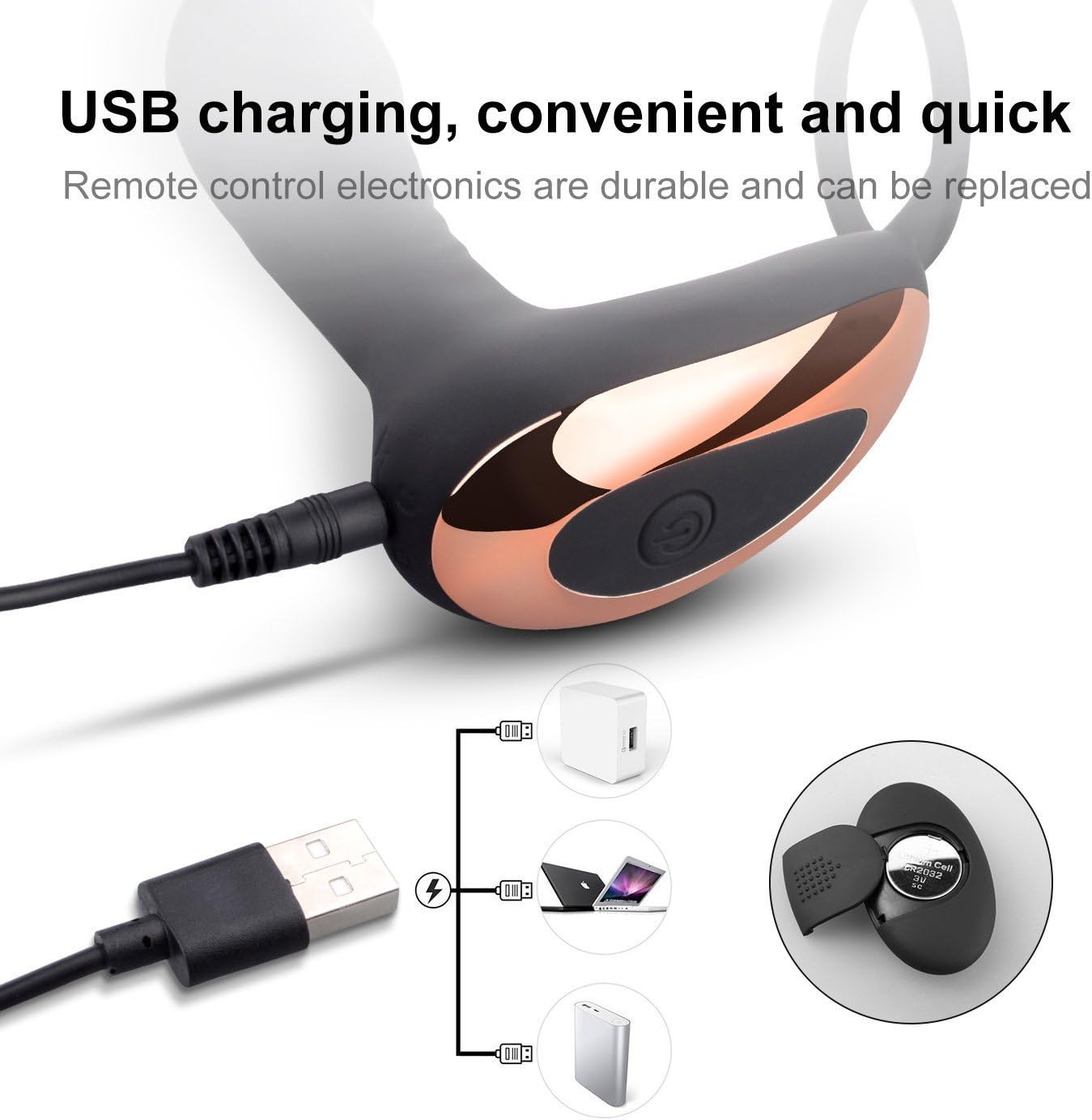 Máy Matxa Tuyến Tiền Liệt Rung Mạnh Có Quai Đeo Cock Ring Cao Cấp