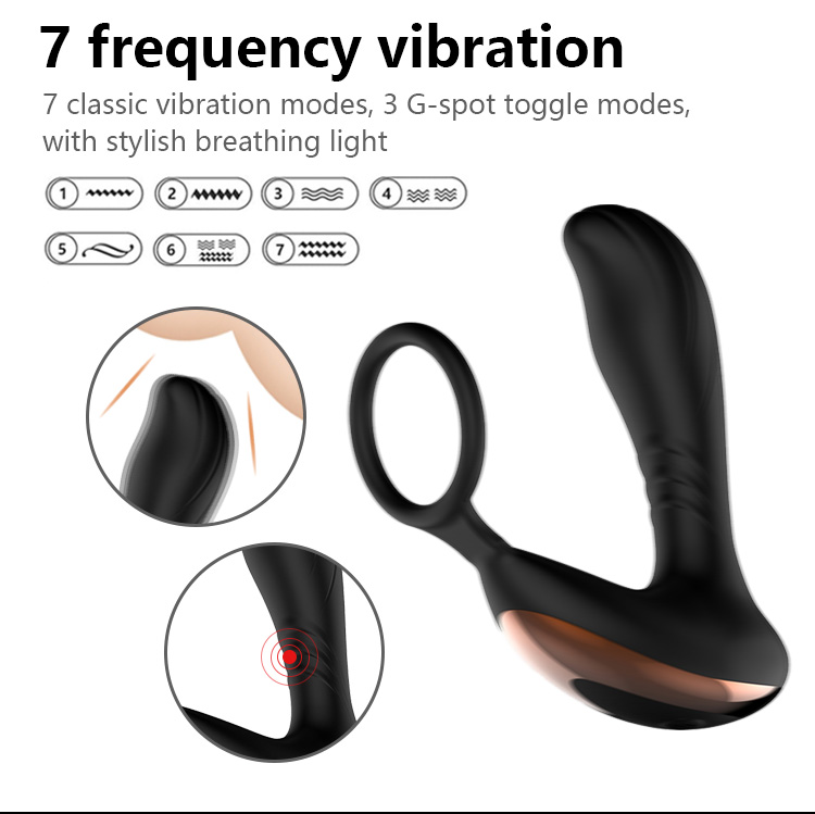 Máy Matxa Tuyến Tiền Liệt Rung Mạnh Có Quai Đeo Cock Ring Cao Cấp