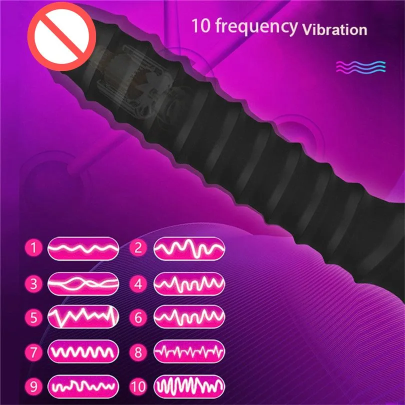 Twisted vibrating anal plug 10 modes USB recharge