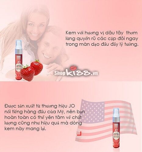 Jo Nipple Stimulating Strawberry Flavor Breast Cream