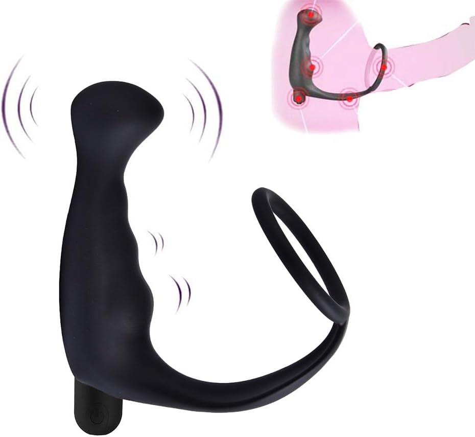 Dụng Cụ Hậu Môn Có Rung Kèm Cockring Thỏa Mãn Tối Đa