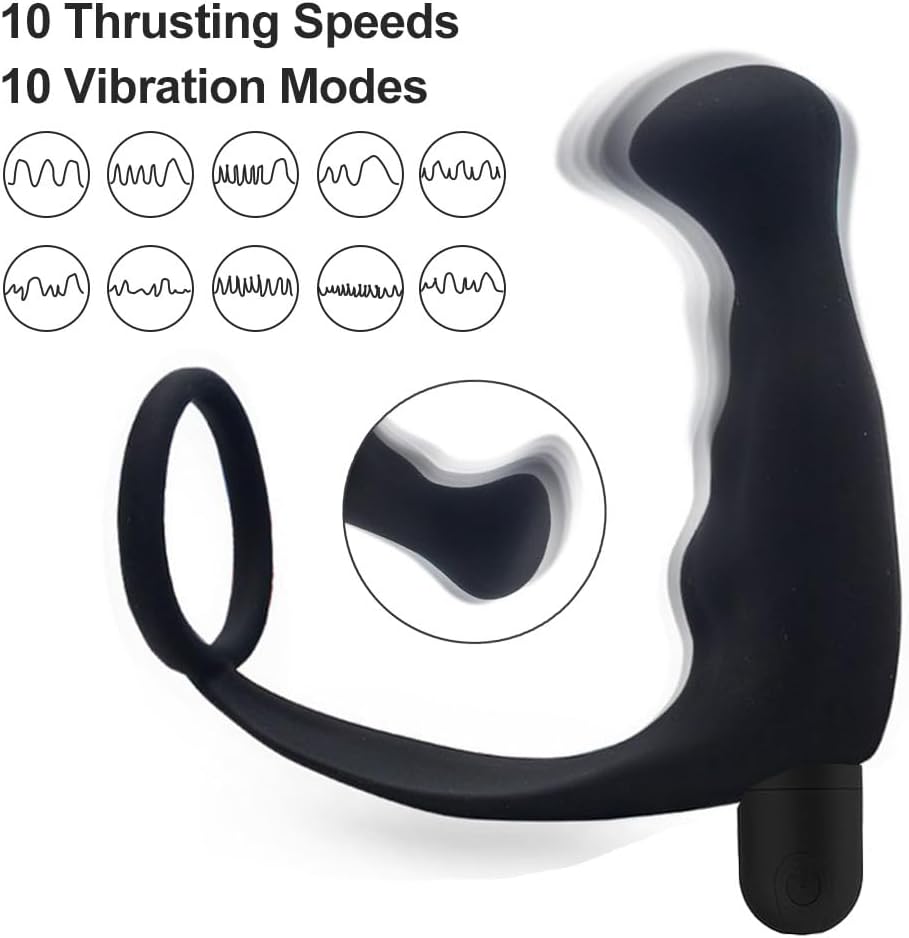 Dụng Cụ Hậu Môn Có Rung Kèm Cockring Thỏa Mãn Tối Đa