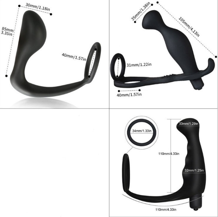Dụng Cụ Hậu Môn Có Rung Kèm Cockring Thỏa Mãn Tối Đa