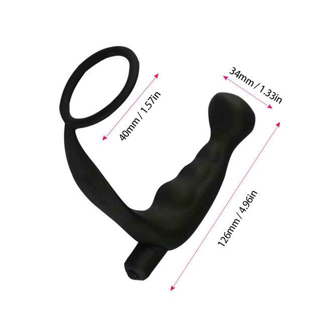 Dụng Cụ Hậu Môn Có Rung Kèm Cockring Thỏa Mãn Tối Đa