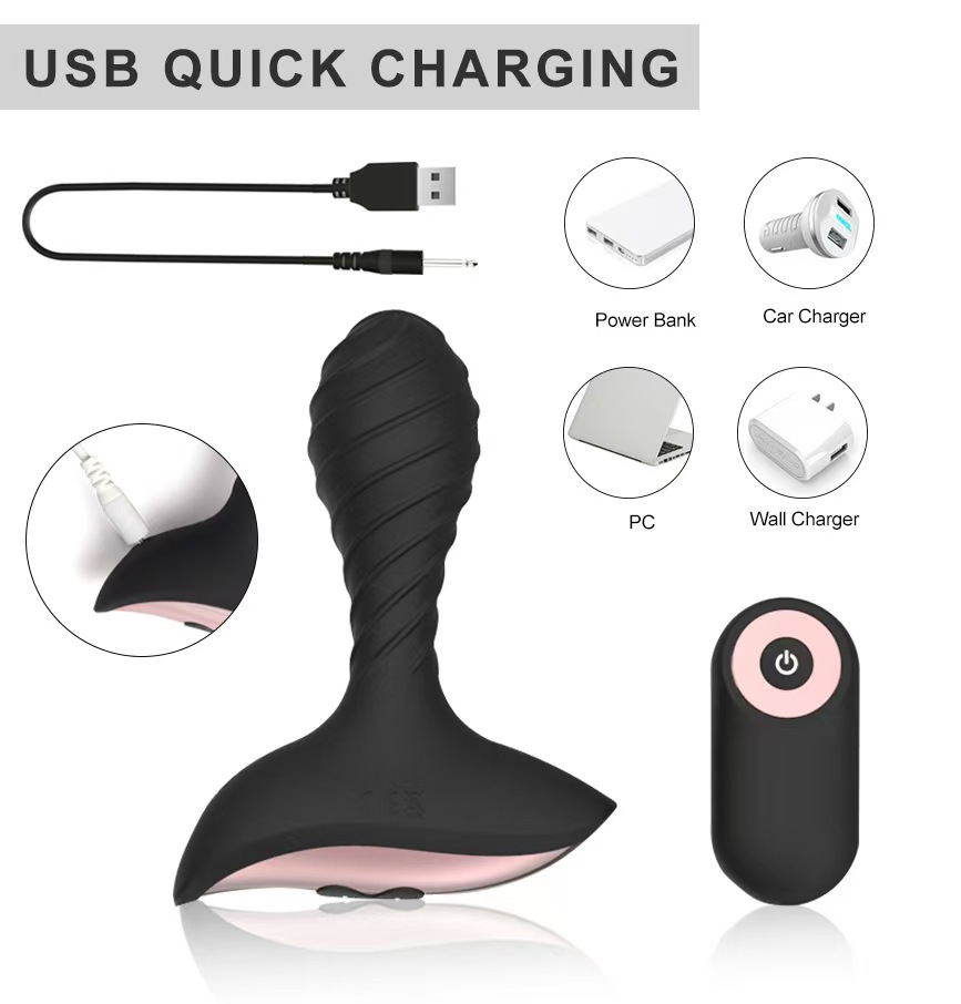 Dụng Cụ Kích Thích Hậu Môn 10 Chế Độ Rung Điều Khiển Từ Xa