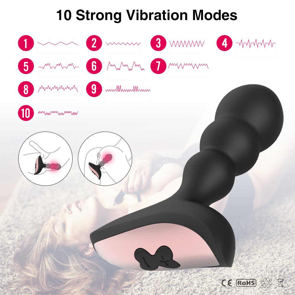 Dụng cụ rung hậu môn điều khiển từ xa 10 chế độ - Thỏa mãn cực đỉnh