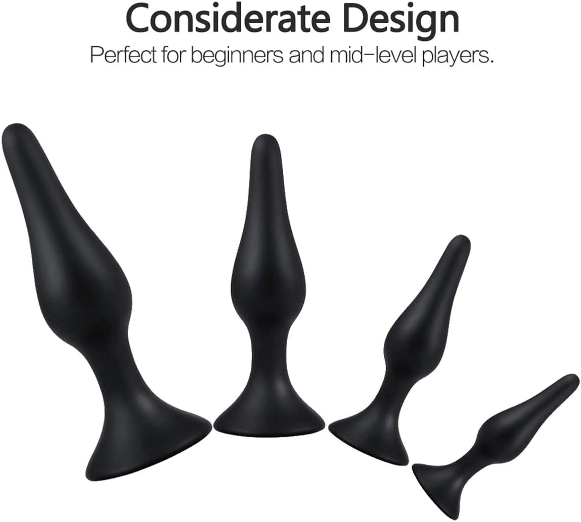 Triple Anal Plug Set Comfortable Silicone Beginner Prostate Pleasure Kit