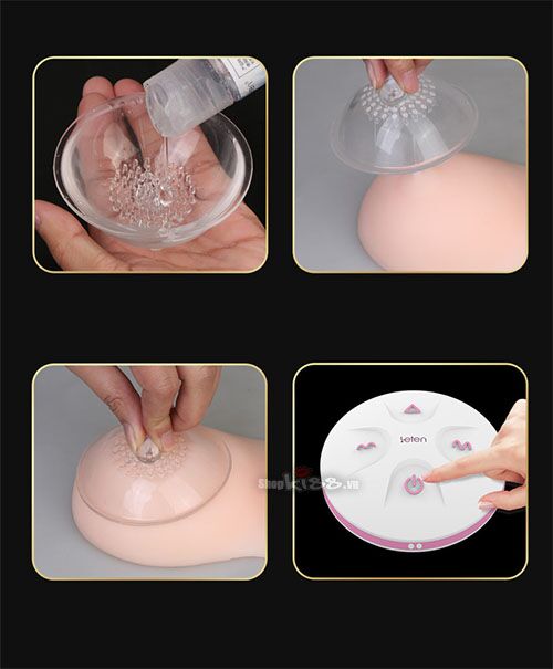 Máy mát xa ngực Mmimi Leten rung 6 chế độ kích thích phát triển nữ