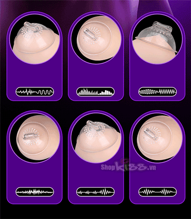 Máy mát xa ngực Mmimi Leten rung 6 chế độ kích thích phát triển nữ