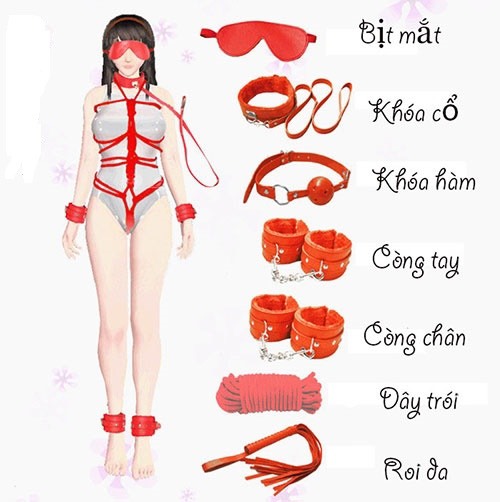 Đồ Chơi BDSM 50 Sắc Thái 10 Món Kích Thích Mua Ngay