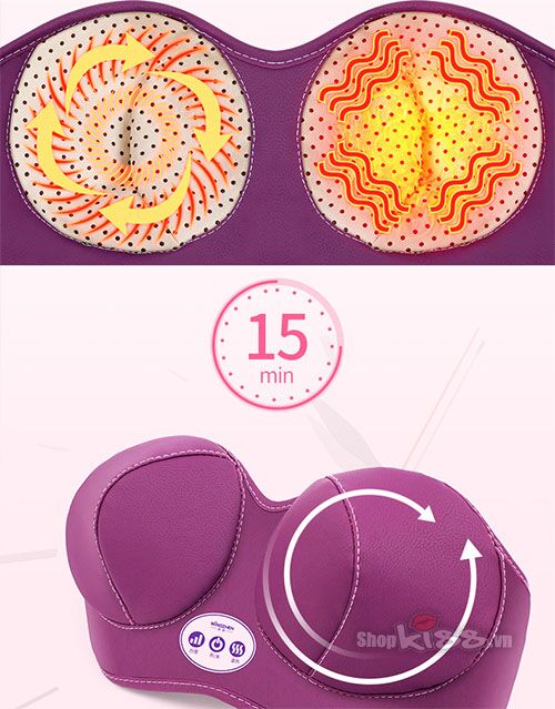 Áo ngực sưởi ấm mát xa nâng ngực chăm sóc vòng 1 hiệu quả