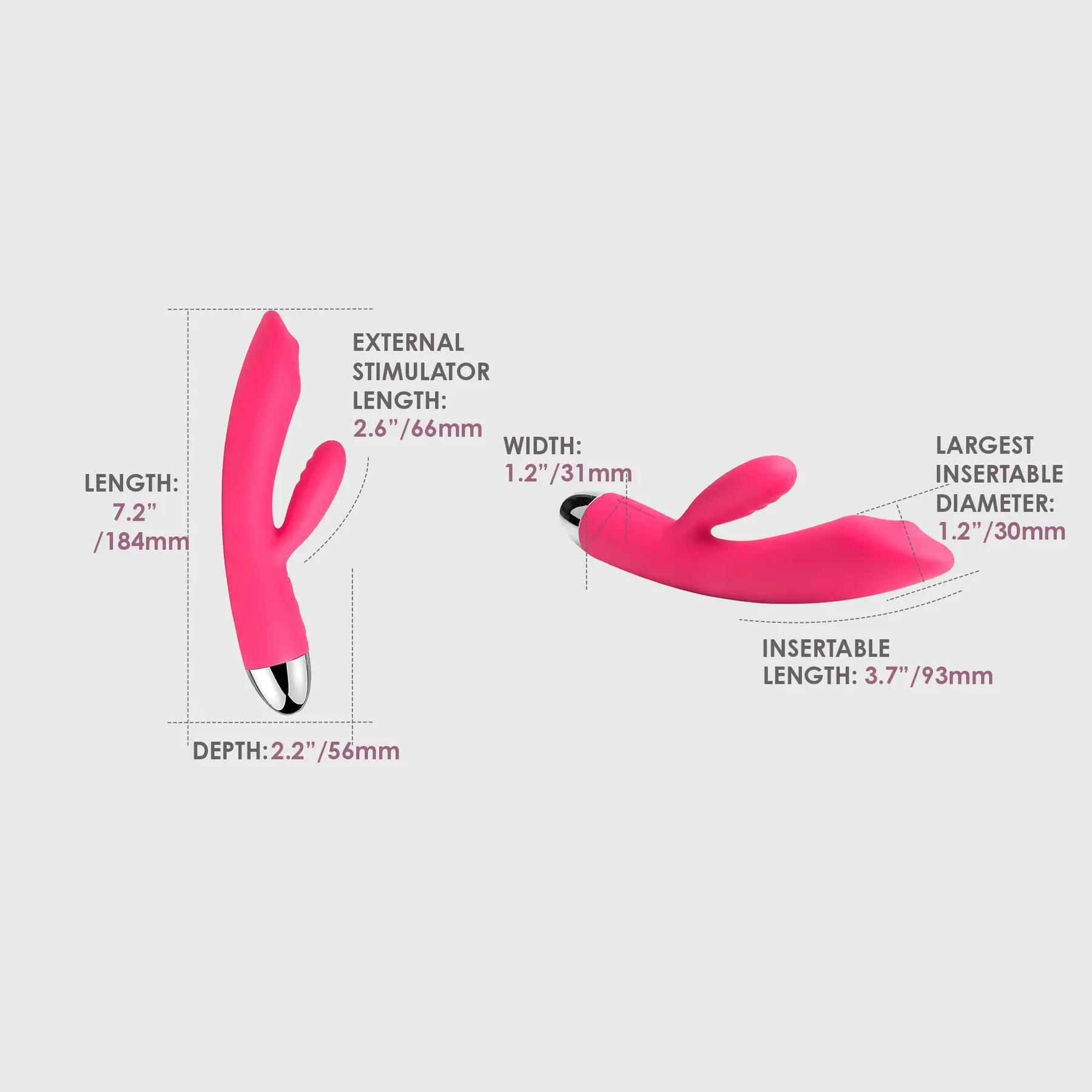 Svakom Trysta dương vật giả hai nhánh rung độc đáo silicone cao cấp