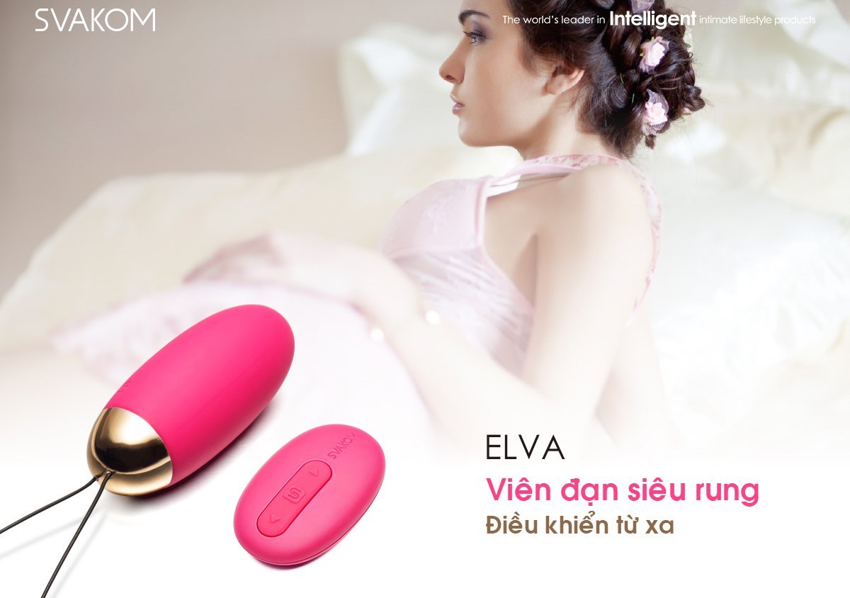 Trứng Rung Điều Khiển Từ Xa Svakom Elva Kích Thích Cực Mạnh