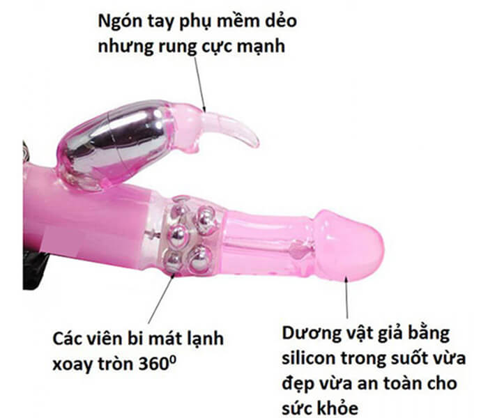 Dương vật giả Ultra Harness dây đeo rung ngoáy cao cấp Baile cho đôi tình nhân