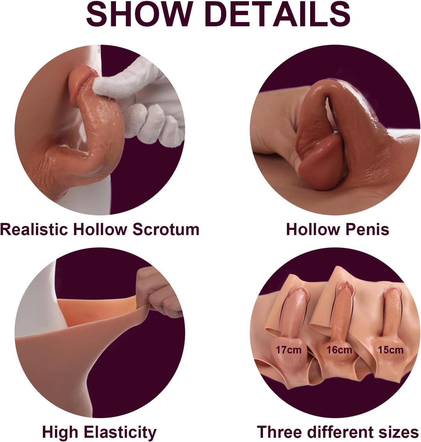 Dương Vật Giả Liền Quần Silicone Mềm Mịn Thực Tế Cảm Giác Sướng