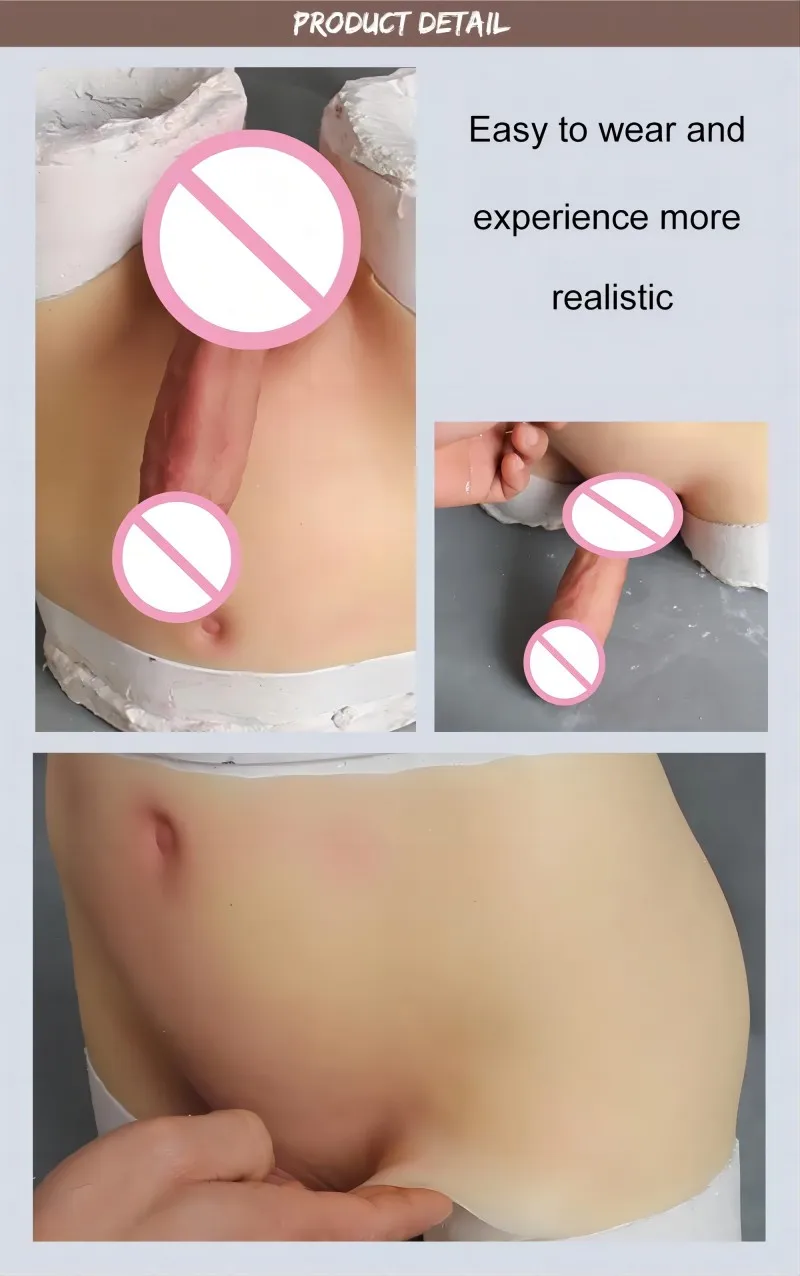 Dương Vật Giả Liền Quần Silicone Mềm Mịn Thực Tế Cảm Giác Sướng