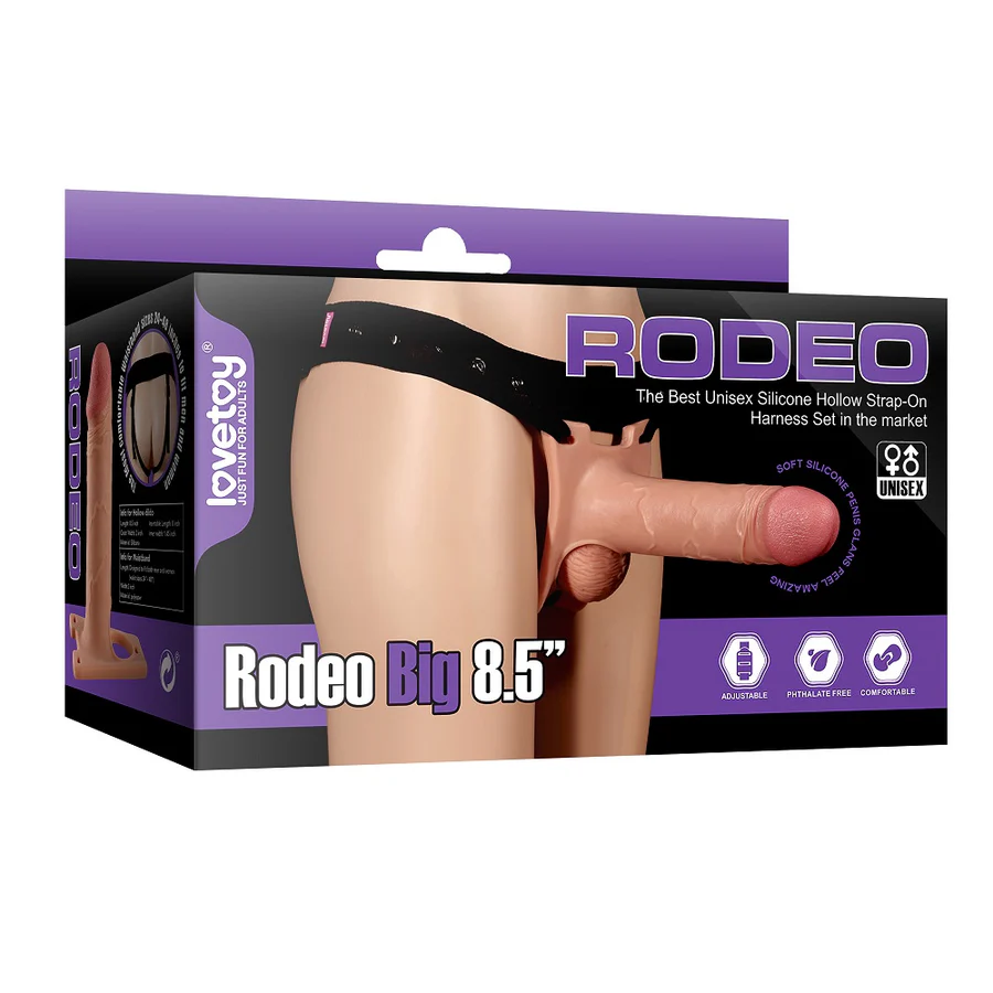 Dương vật giả dây đeo rỗng ruột Lovetoy mềm mịn 8.5 inch