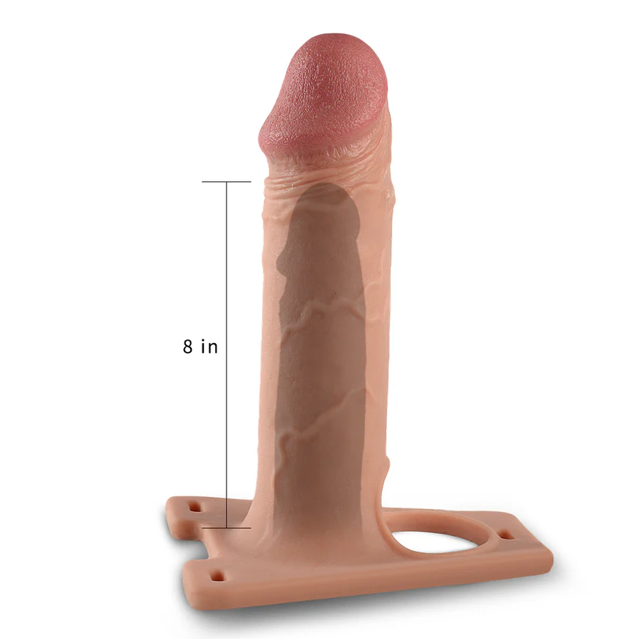 Dương vật giả dây đeo rỗng ruột Lovetoy mềm mịn 8.5 inch