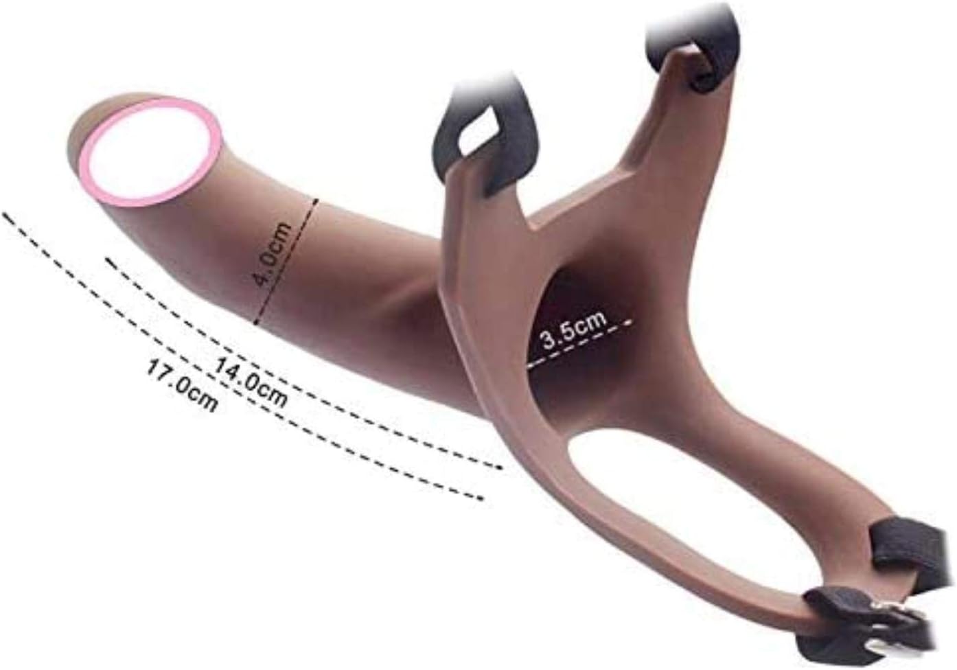 Dương vật giả dây đeo silicon mềm mại cong rỗng ruột siêu phê