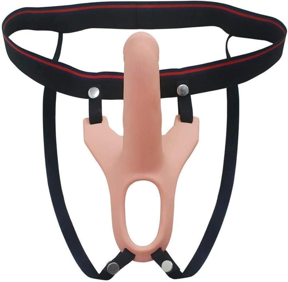 Dương vật giả dây đeo silicon mềm mại cong rỗng ruột siêu phê