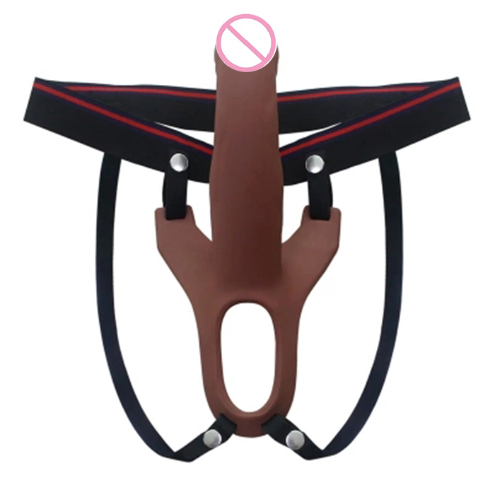 Dương vật giả dây đeo silicon mềm mại cong rỗng ruột siêu phê