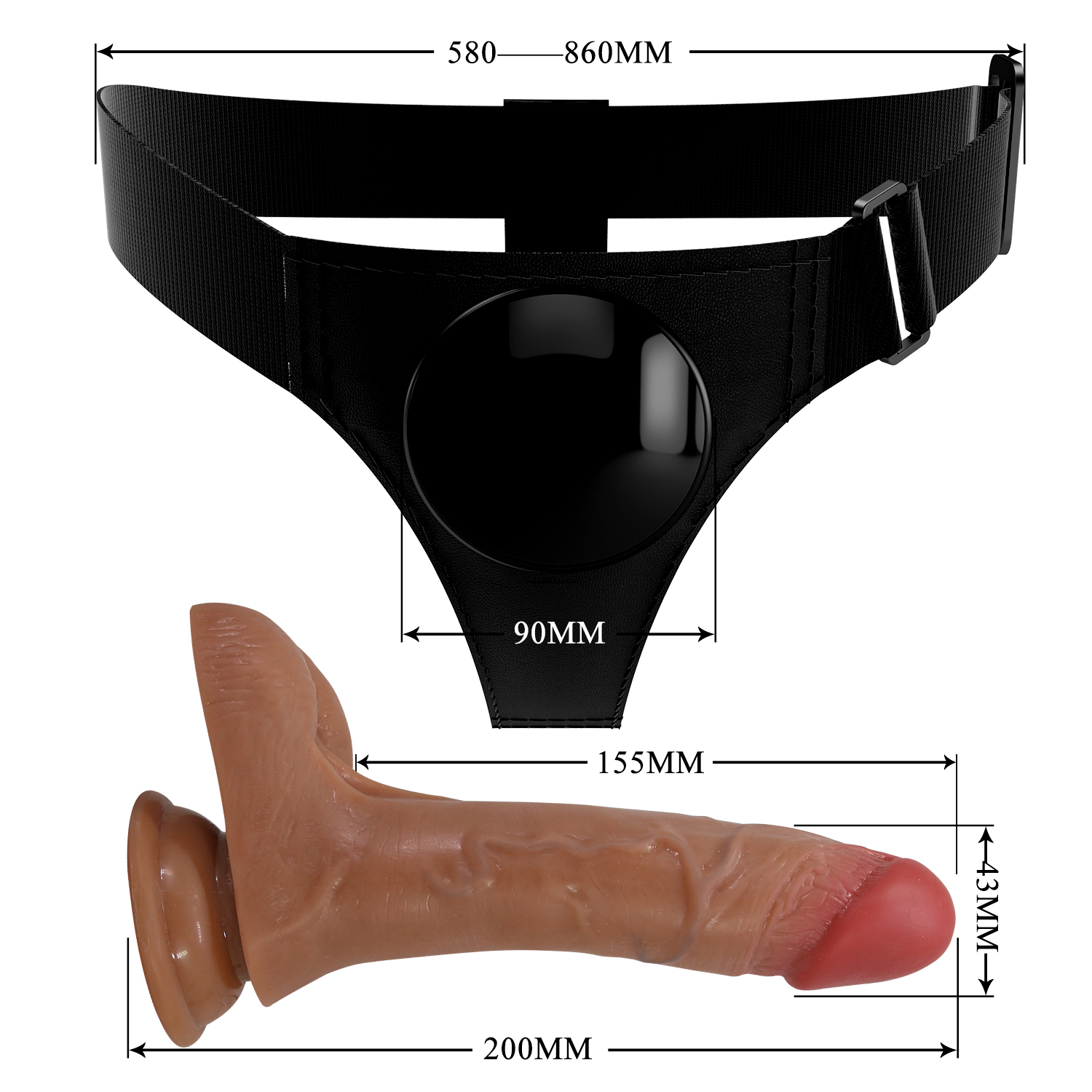 Dương Vật Giả Dây Đeo Bắn Tinh Và Rung 3in1 Pretty Love Harness Briefs