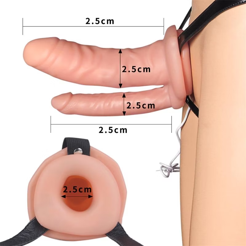 Dương vật giả dây đeo 2 đầu rung Lovetoy 6 inch
