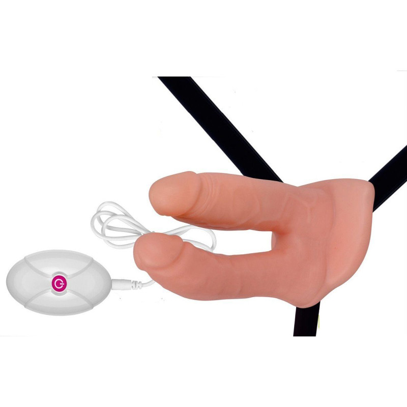 Dương vật giả dây đeo 2 đầu rung Lovetoy 6 inch