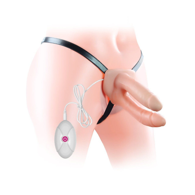 Dương vật giả dây đeo 2 đầu rung Lovetoy 6 inch