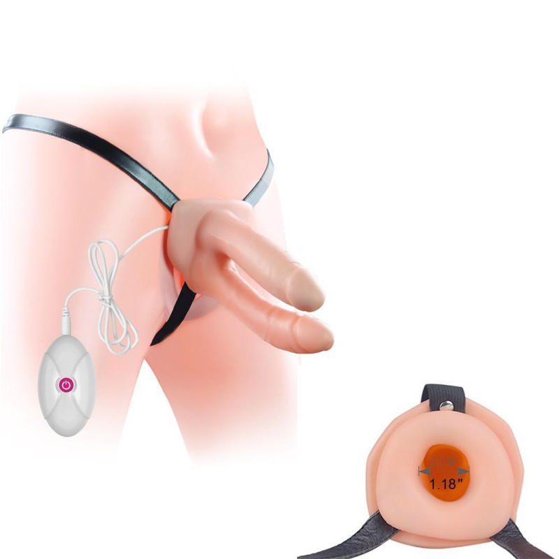 Dương vật giả dây đeo 2 đầu rung Lovetoy 6 inch