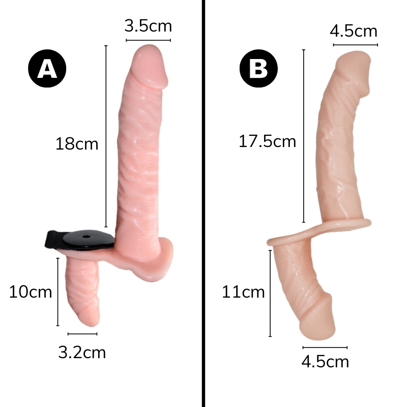 Dương Vật Giả Baile Strap On 2 Đầu Dây Đeo Siêu Thật, Hấp Dẫn