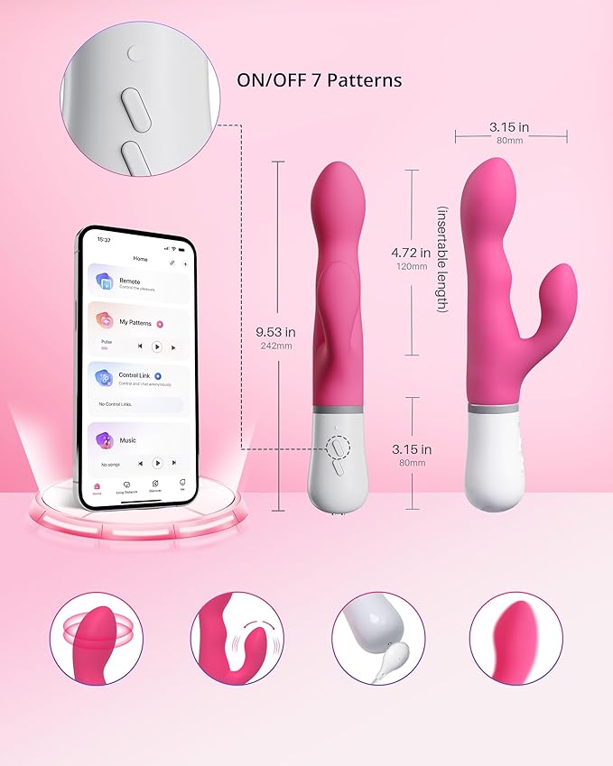 Dương vật giả Lovense NORA rung ngoáy điều khiển app chống nước