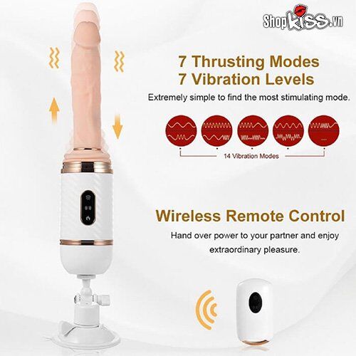 Máy rung thụt tự động Cyclone Fire sưởi ấm, cực khoái nhanh