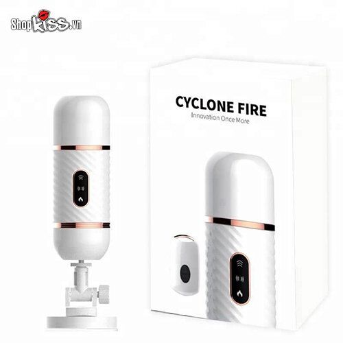 Máy rung thụt tự động Cyclone Fire sưởi ấm, cực khoái nhanh