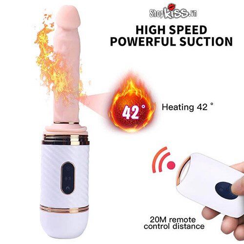 Máy rung thụt tự động Cyclone Fire sưởi ấm, cực khoái nhanh