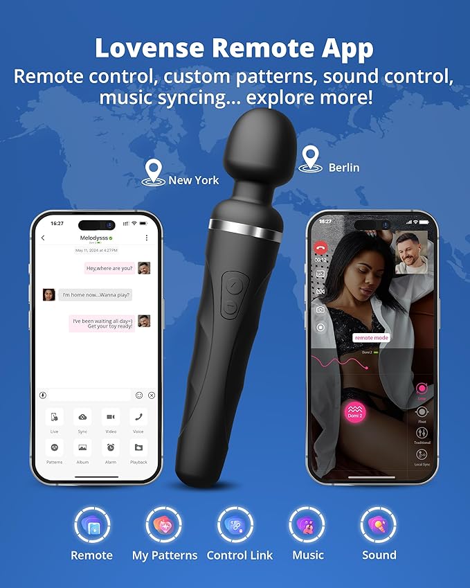 Chày Rung Lovense DOMI 2 Cao Cấp Rung Mạnh Kết Nối App Chống Nước