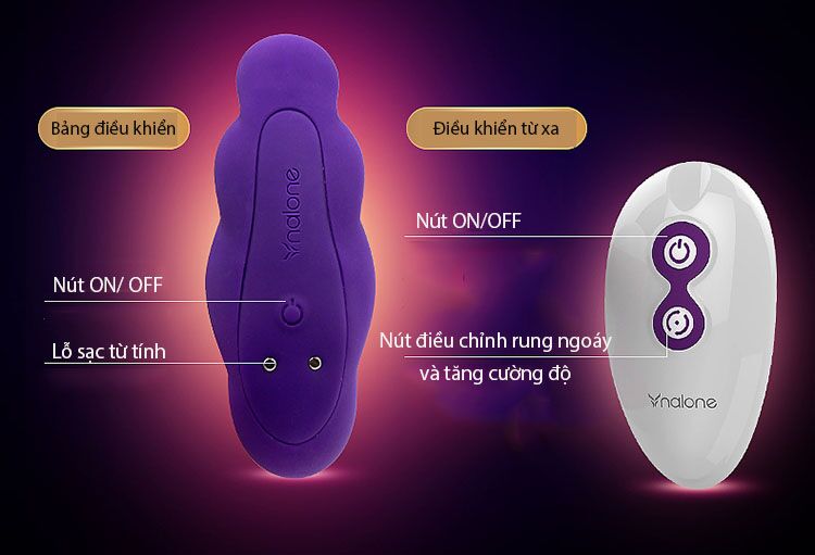 Cây xoắn bi rung ngoáy điểm G Nalone Pearl điều khiển từ xa kích thích điểm G