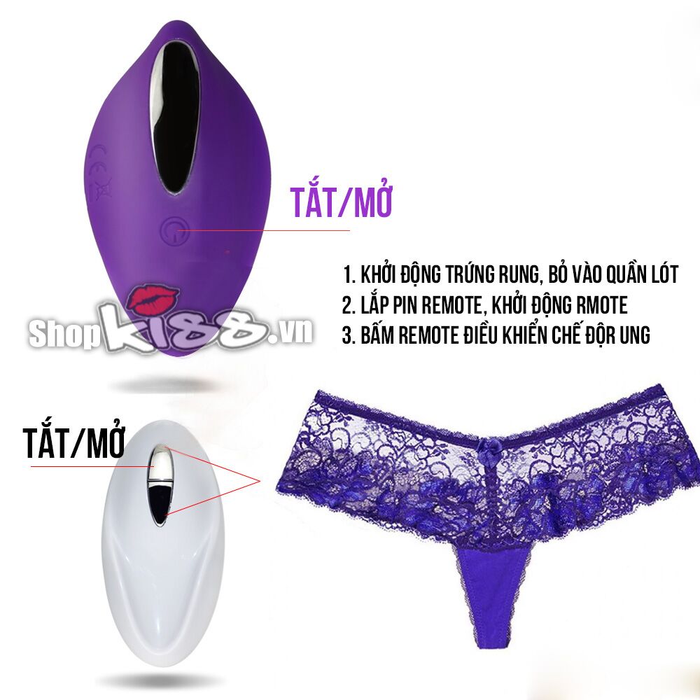 Quần lót rung mai rùa điều khiển từ xa nữ giải tỏa sinh lý