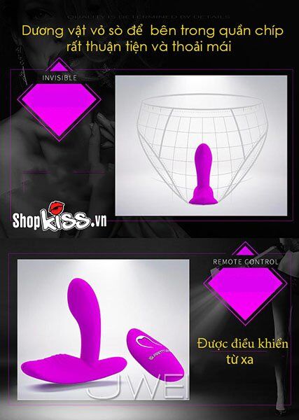 Dương Vật Vỏ Sò Prettylove Rung Đa Điểm Điều Khiển Từ Xa