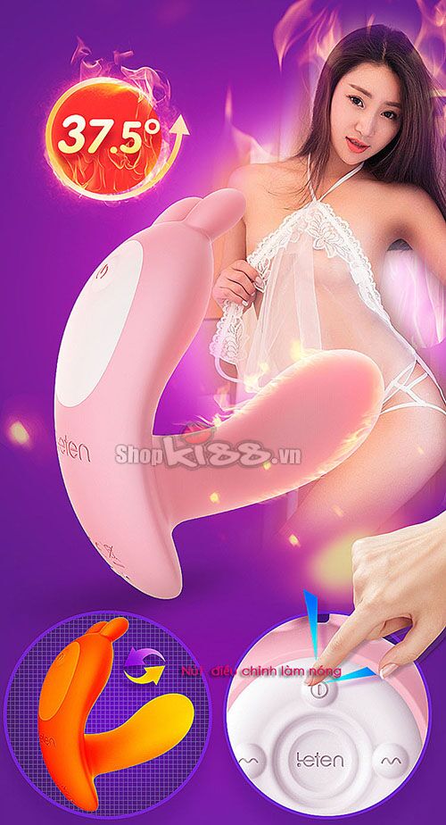 Dương vật mini tai thỏ điều khiển xa mát xa điểm G kích dục