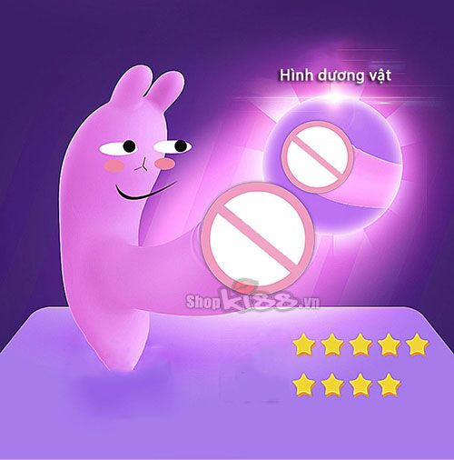 Dương vật mini tai thỏ điều khiển xa mát xa điểm G kích dục
