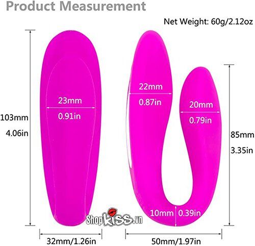 Trứng rung tình yêu điều khiển từ xa 2 điểm 10 chế độ pin sạc chống nước